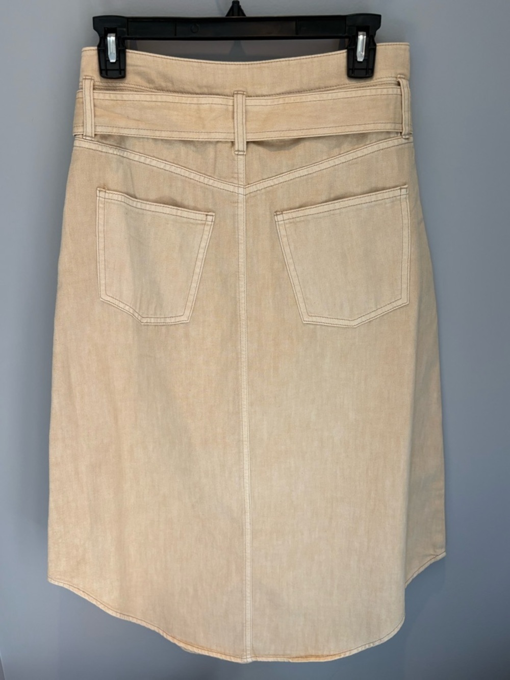 Lauren Ralph Lauren Beige Belted Cotton Skirt Size 2 NWT - Picture 2 of 9
